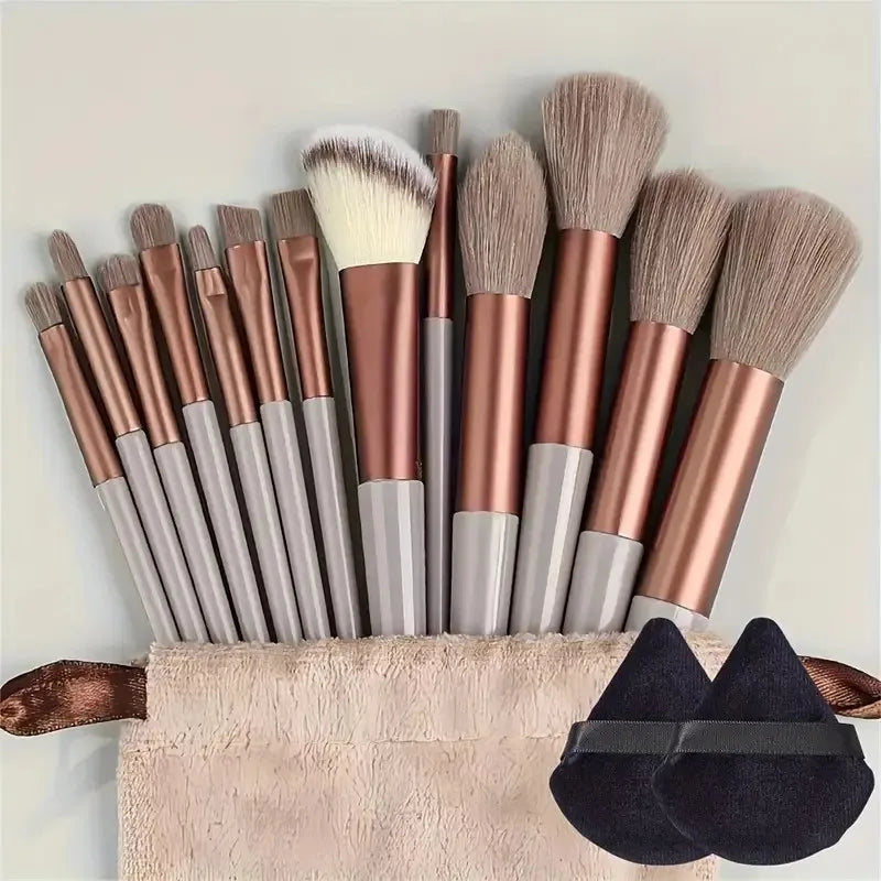 13/33pcs Professional Makeup Brush Set with Accessories for Combination Skin- Featuring Soft Brushes,Suitable for Beginners