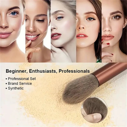 13/33pcs Professional Makeup Brush Set with Accessories for Combination Skin- Featuring Soft Brushes，Suitable for Beginners